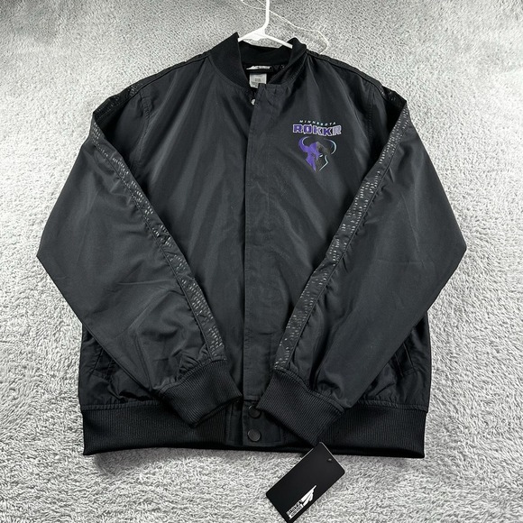 Call of Duty League Jacket Bomber‎ Mens Medium Black Minnesota Rokkr Activision - Picture 1 of 13